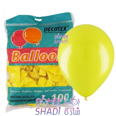 Decotex yellow matte balloon