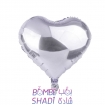 16 inch bulk foil heart balloon, silver balloon