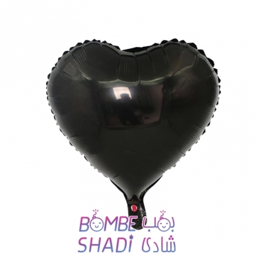 16 inch bulk foil heart balloon, Li Li Balon, black