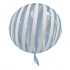 Bobo balloon 18 inches with blue striped pattern