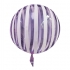 Bobo balloon 18 inches with purple striped pattern