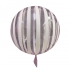 Bobo balloon 18 inches with pink striped pattern