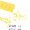 50 cm yellow foil balloon straw