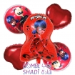 5-piece foil balloon for ladybug girl