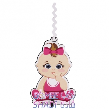 Baby girl doll topper candle