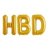 رقائق معدنية Happy HBD 16 بوصة ذهبية