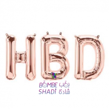 Foil Happy HBD 32 inch Rose Gold Lee Lee Balloon