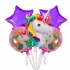 5-piece unicorn foil balloon