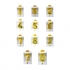 Large gold plating numbers candle