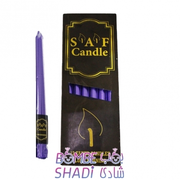 Simple pen candle 30 cm purple