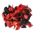 Red and black dried flowers