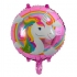 Unicorn round card foil balloon
