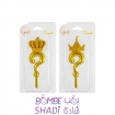 Golden crowned question mark candle