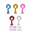 Large question mark candle with matching color