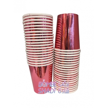 20 red metallized glasses