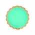 Green pastel plate of 10 pieces