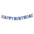 Rise Happi blue and silver uppercase letters