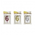 Metallic birthday candles number 6, code 310, matching colors