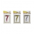 Metallic birthday candles number 7, code 310, matching colors