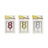 Metallic birthday candles number 8, code 310, matching colors