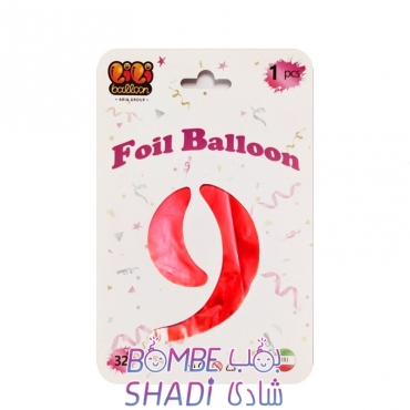 Foil balloon number 9, red, 32 inches, Li Li Balon