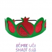 Yalda pomegranate felt crown