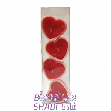 4 number heart candles