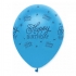 Happy 5-sided printed balloon with blue print