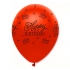 Happy 5-sided red printed balloon