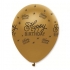 Happy 5-sided printed balloon with golden print