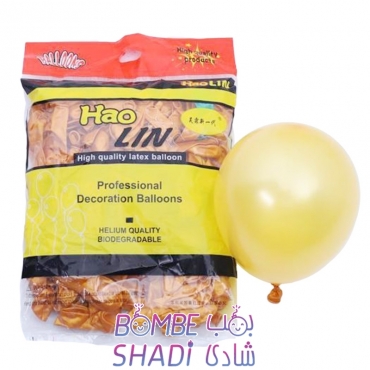 6 inch simple 100 golden balloons