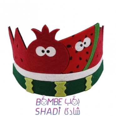 Pomegranate and watermelon Yalda felt crown