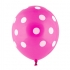 Spotted pink and white balloon