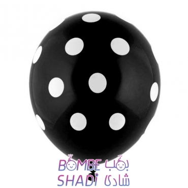 Black spotted balloon with white spots