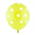 Yellow spotted balloon with white spots