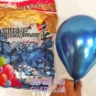Chrome balloons 6 inches, 100 blue