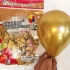 Chrome balloons 6 inches, 100 golden numbers