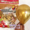 Chrome balloons 6 inches, 100 golden numbers