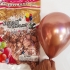 Chrome balloons 6 inches, 100 pieces, rose gold