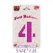 Foil balloons number 4, pink, 32 inches, Li Li Balon