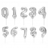 Rukiki silver numbers foil balloon