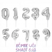Rukiki silver numbers foil balloon
