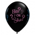 12 inch black printed gender identification balloon, 100 pieces