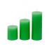 شمعة اسطوانة خضراء بسيطة ، 3 مقاسات ، قطر 6 سم