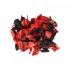 Red and black dried flowers