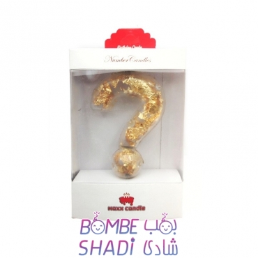Gold leaf plating question mark candle