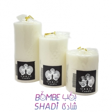 Simple white cylinder candle, 3 sizes, diameter 6 cm