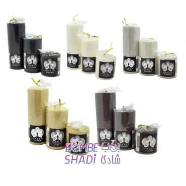 copy of Blue wreath cylindrical candle, 3 sizes, diameter 6 cm