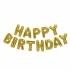 Happy foil balloon with golden letters