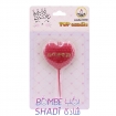 Single red heart birthday and Valentine candle code 500